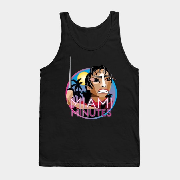 Miami Minutes: Main Podcast Logo (by Raziel) Tank Top by Sleepy Charlie Media Merch